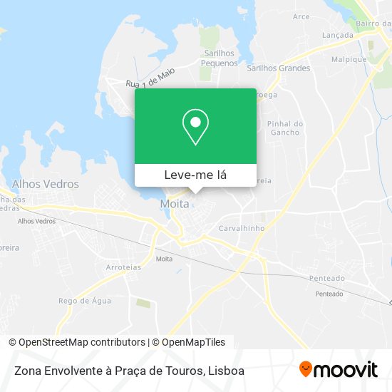 Zona Envolvente à Praça de Touros mapa