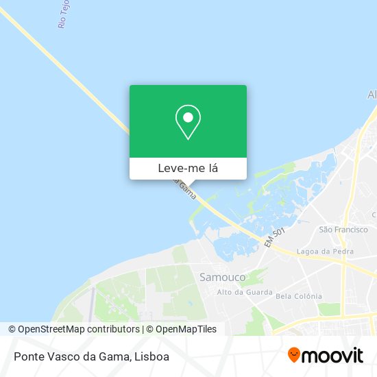 Ponte Vasco da Gama mapa
