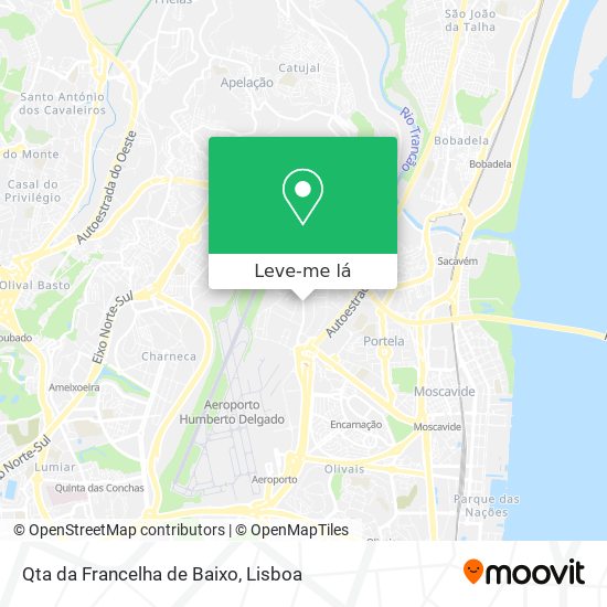 Qta da Francelha de Baixo mapa