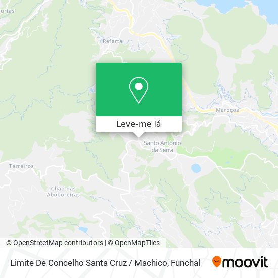 Limite De Concelho Santa Cruz / Machico mapa