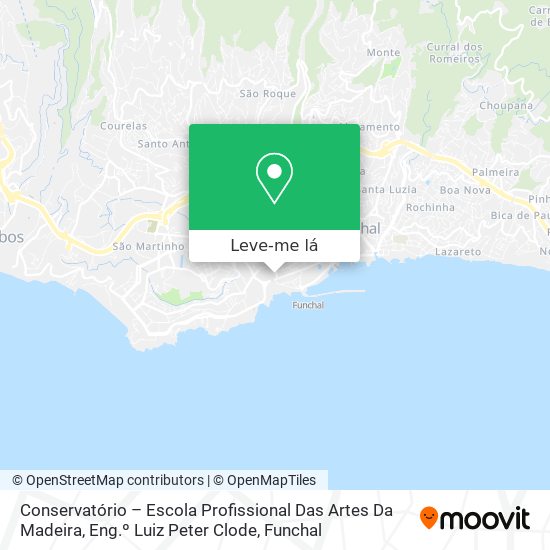 Conservatório – Escola Profissional Das Artes Da Madeira, Eng.º Luiz Peter Clode mapa