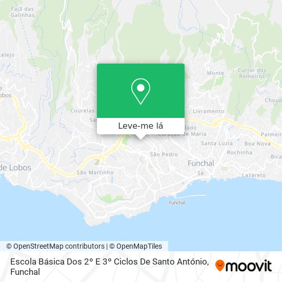 Escola Básica Dos 2º E 3º Ciclos De Santo António mapa