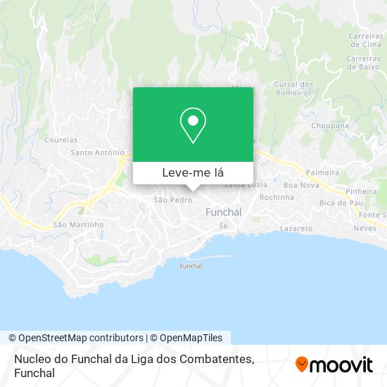 Nucleo do Funchal da Liga dos Combatentes mapa