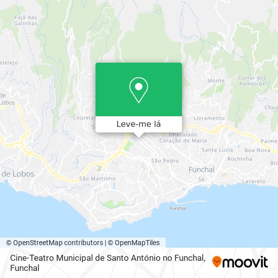 Cine-Teatro Municipal de Santo António no Funchal mapa