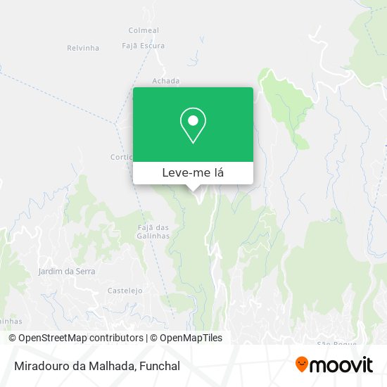 Miradouro da Malhada mapa
