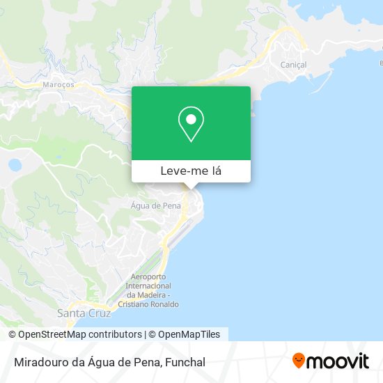 Miradouro da Água de Pena mapa