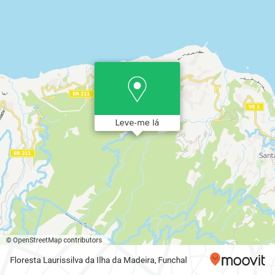 Floresta Laurissilva da Ilha da Madeira mapa
