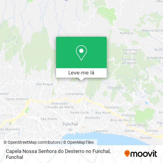 Capela Nossa Senhora do Desterro no Funchal mapa