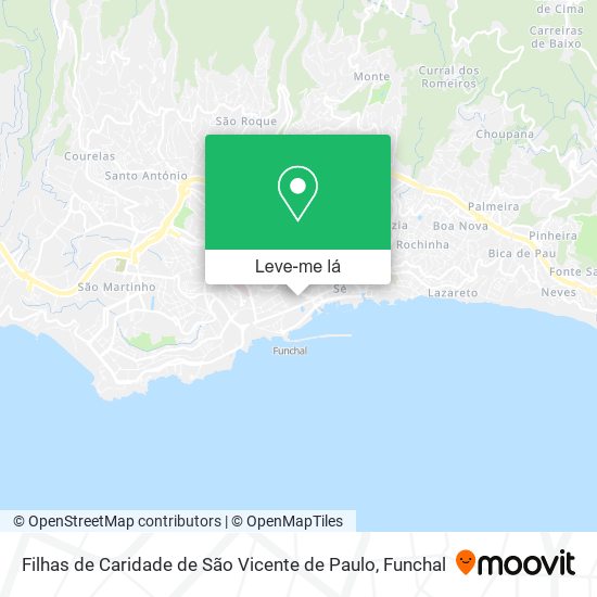Filhas de Caridade de São Vicente de Paulo mapa