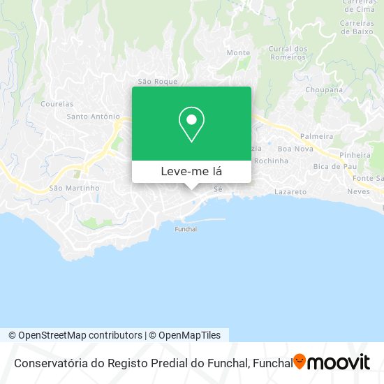 Conservatória do Registo Predial do Funchal mapa