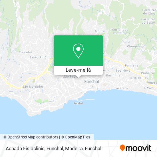 Achada Fisioclinic, Funchal, Madeira mapa