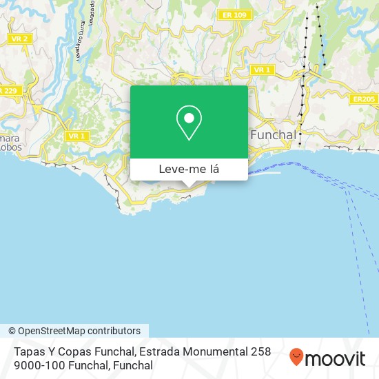 Tapas Y Copas Funchal, Estrada Monumental 258 9000-100 Funchal mapa