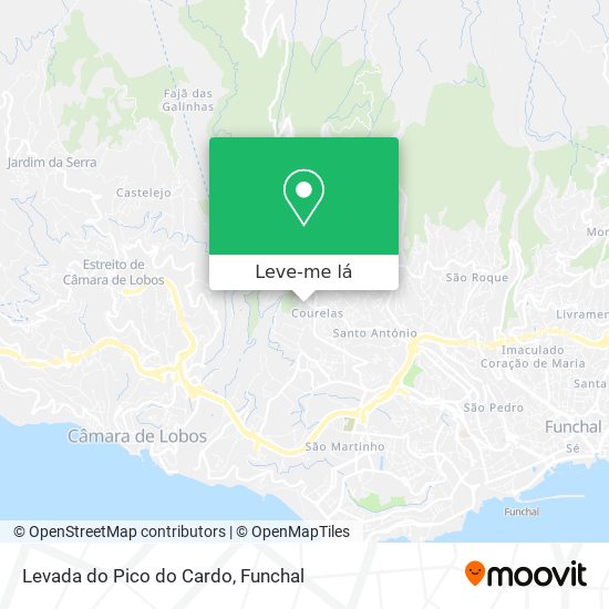 Levada do Pico do Cardo mapa