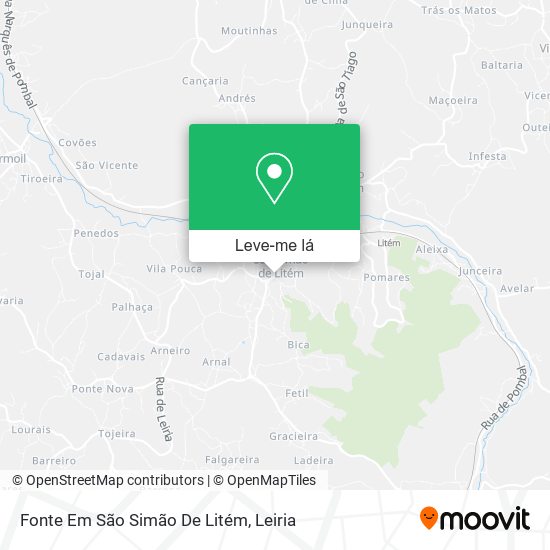 Fonte Em São Simão De Litém mapa