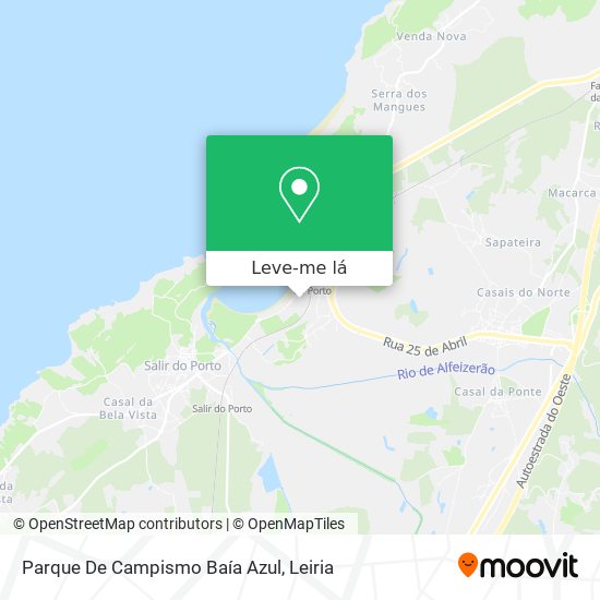 Parque De Campismo Baía Azul mapa