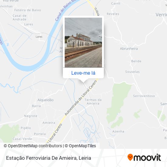 Estação Ferroviária De Amieira mapa