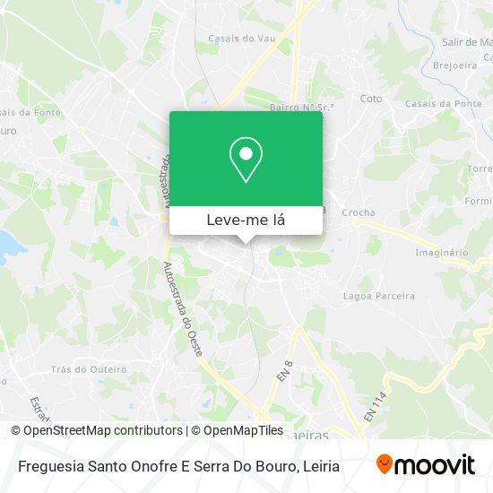Freguesia Santo Onofre E Serra Do Bouro mapa