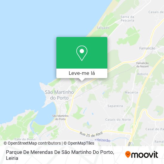 Parque De Merendas De São Martinho Do Porto mapa