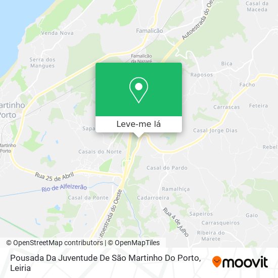 Pousada Da Juventude De São Martinho Do Porto mapa