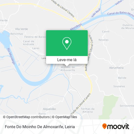 Fonte Do Moinho De Almoxarife mapa