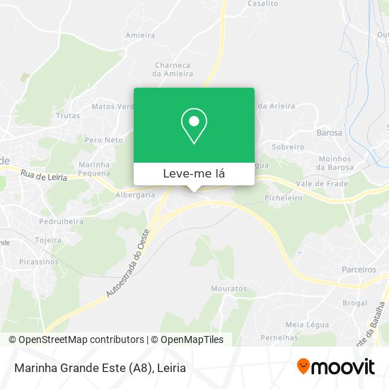 Marinha Grande Este (A8) mapa