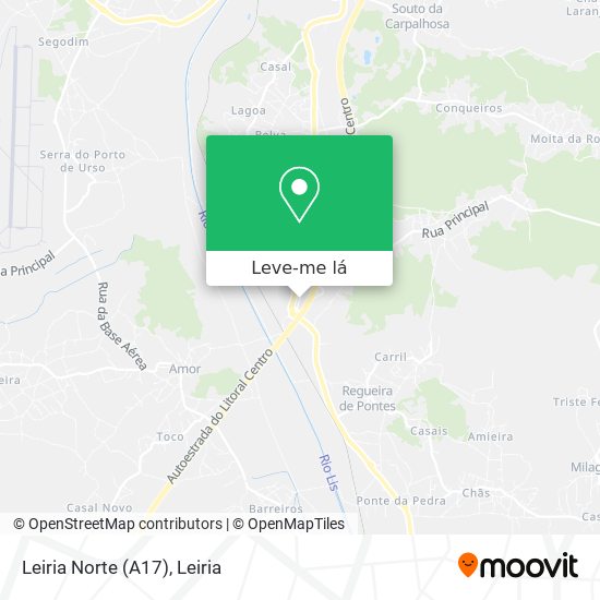 Leiria Norte (A17) mapa