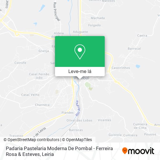 Padaria Pastelaria Moderna De Pombal - Ferreira Rosa & Esteves mapa