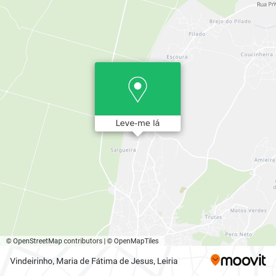 Vindeirinho, Maria de Fátima de Jesus mapa