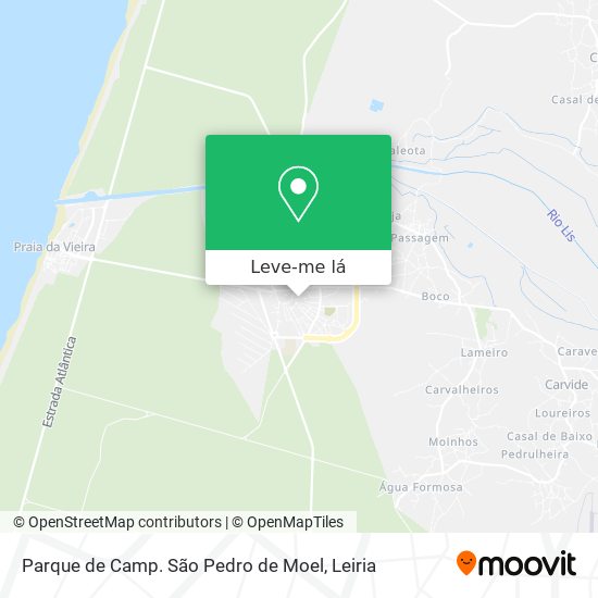 Parque de Camp. São Pedro de Moel mapa