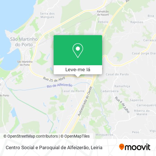 Centro Social e Paroquial de Alfeizerão mapa