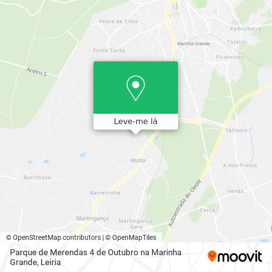 Parque de Merendas 4 de Outubro na Marinha Grande mapa