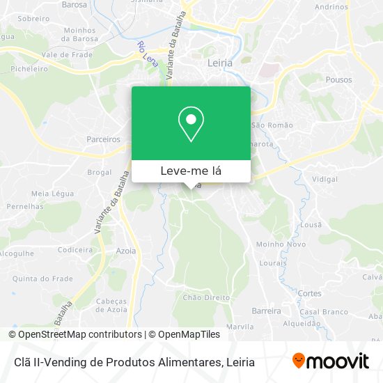 Clã II-Vending de Produtos Alimentares mapa