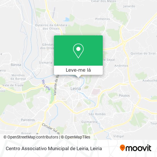 Centro Associativo Municipal de Leiria mapa