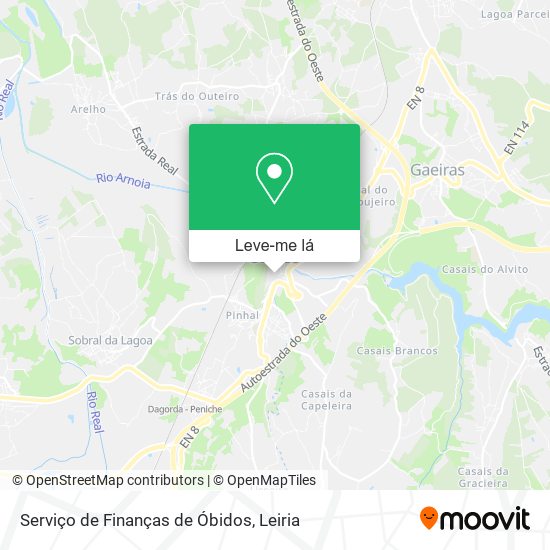 Serviço de Finanças de Óbidos mapa