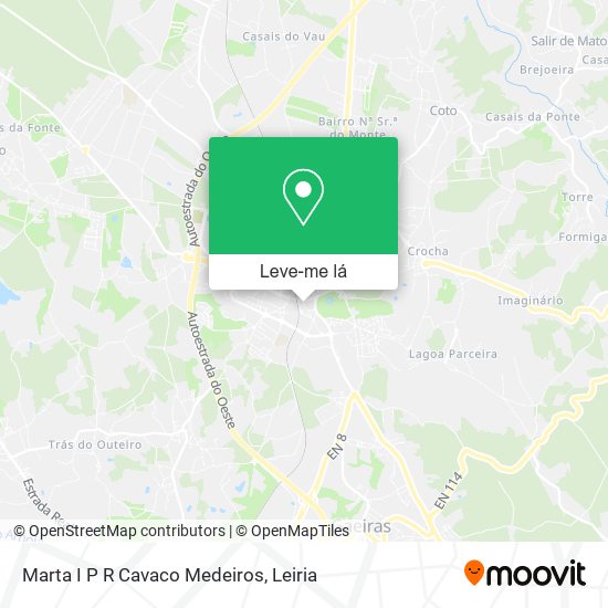 Marta I P R Cavaco Medeiros mapa