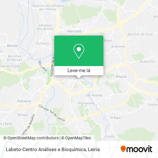 Labeto-Centro Análises e Bioquimica mapa