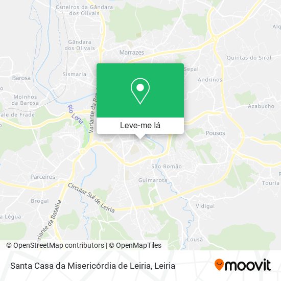 Santa Casa da Misericórdia de Leiria mapa