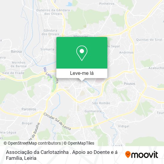 Associação da Carlotazinha . Apoio ao Doente e á Família mapa