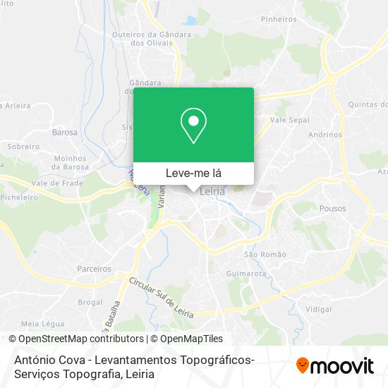 António Cova - Levantamentos Topográficos- Serviços Topografia mapa