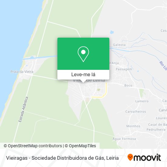 Vieiragas - Sociedade Distribuidora de Gás mapa