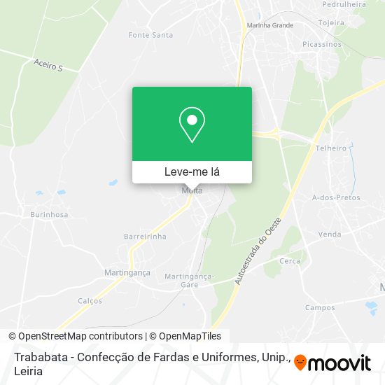 Trababata - Confecção de Fardas e Uniformes, Unip. mapa