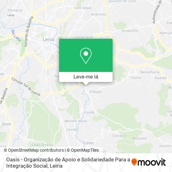 Oasis - Organização de Apoio e Solidariedade Para a Integração Social mapa