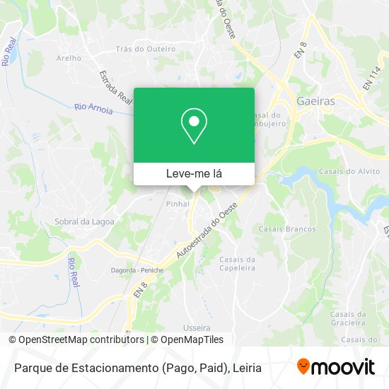 Parque de Estacionamento (Pago, Paid) mapa