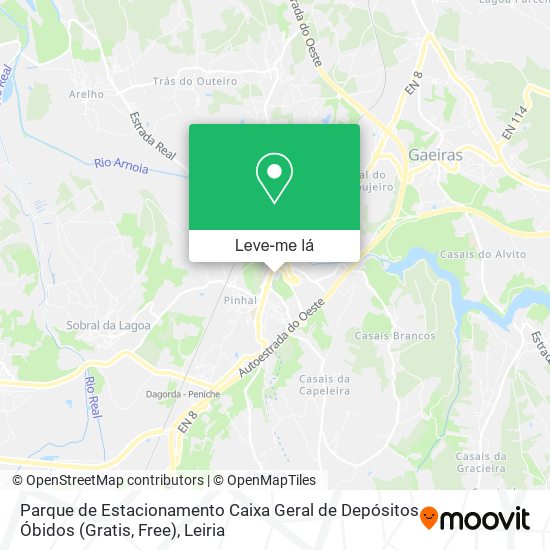 Parque de Estacionamento Caixa Geral de Depósitos Óbidos (Gratis, Free) mapa