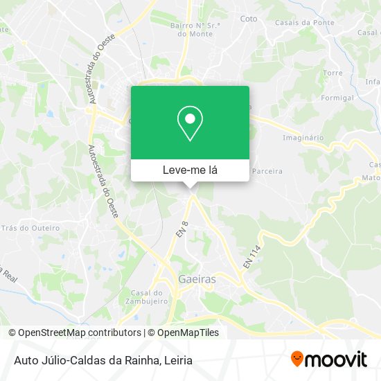 Auto Júlio-Caldas da Rainha mapa