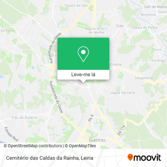 Cemitério das Caldas da Rainha mapa