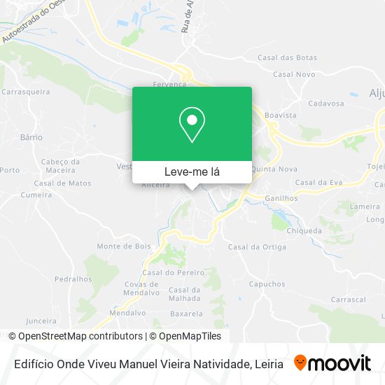 Edifício Onde Viveu Manuel Vieira Natividade mapa