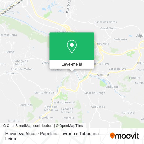 Havaneza Alcoa - Papelaria, Livraria e Tabacaria mapa
