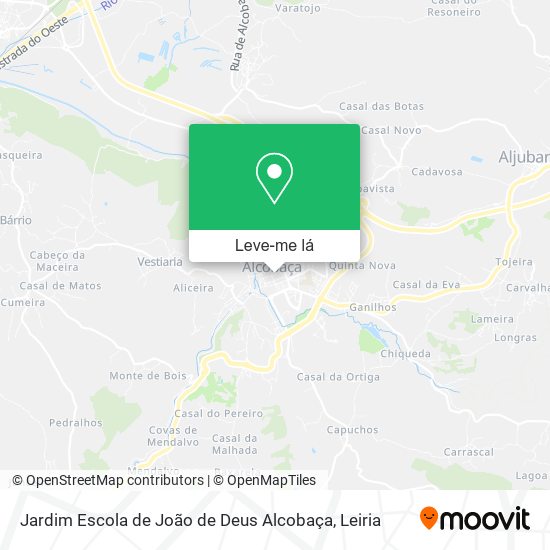 Jardim Escola de João de Deus Alcobaça mapa