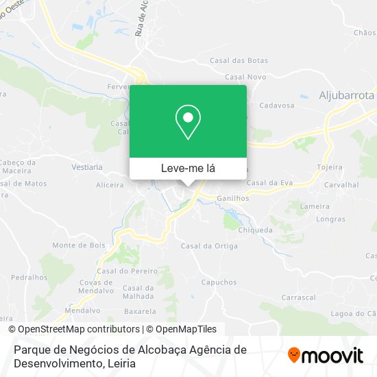 Parque de Negócios de Alcobaça Agência de Desenvolvimento mapa